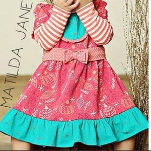 Matilda Jane Holiday Ornament Dress 6-12mo EUC